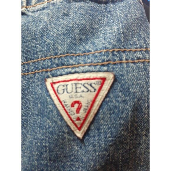 Guess USA Overalls Denim Blue Jeans Kids Youth Pants Size Medium - Picture 5 of 8